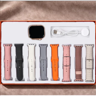 Novo relógio inteligente 8 em 1 chamada Bluetooth calculadora de frequência cardíaca 45 mm Saint Paulo estoque pronto