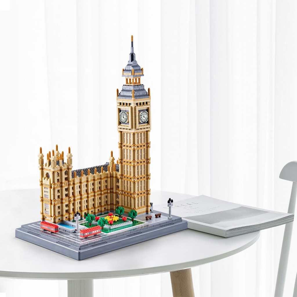 Modelo do bloco de construção da arquitetura do tamanho micro, Taj Mahal Big  Ben, estátua branca da casa, par da liberdade América - AliExpress