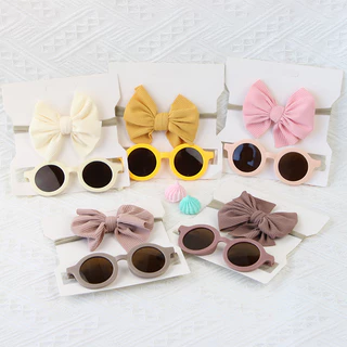 2 Pcs/Set Óculos E Acessórios Para Cabelo Infantil