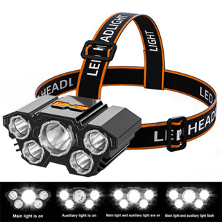 Farol LED Super Brilhante E Potente , Recarregável , Impermeável Ao Ar Livre , Acampamento , Corrida , Pesca
