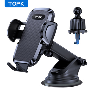 TOPK Suporte De Telefone Para Carros 2023 De Sucção E Gancho Dashboard/Windscreen/Air Vent