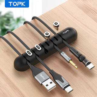 [Escolha De Valor] TOPK L35 Silicone Clipe De Cabo Organizador Plug Armazenamento Desktop Suporte De Gerenciamento Arrum