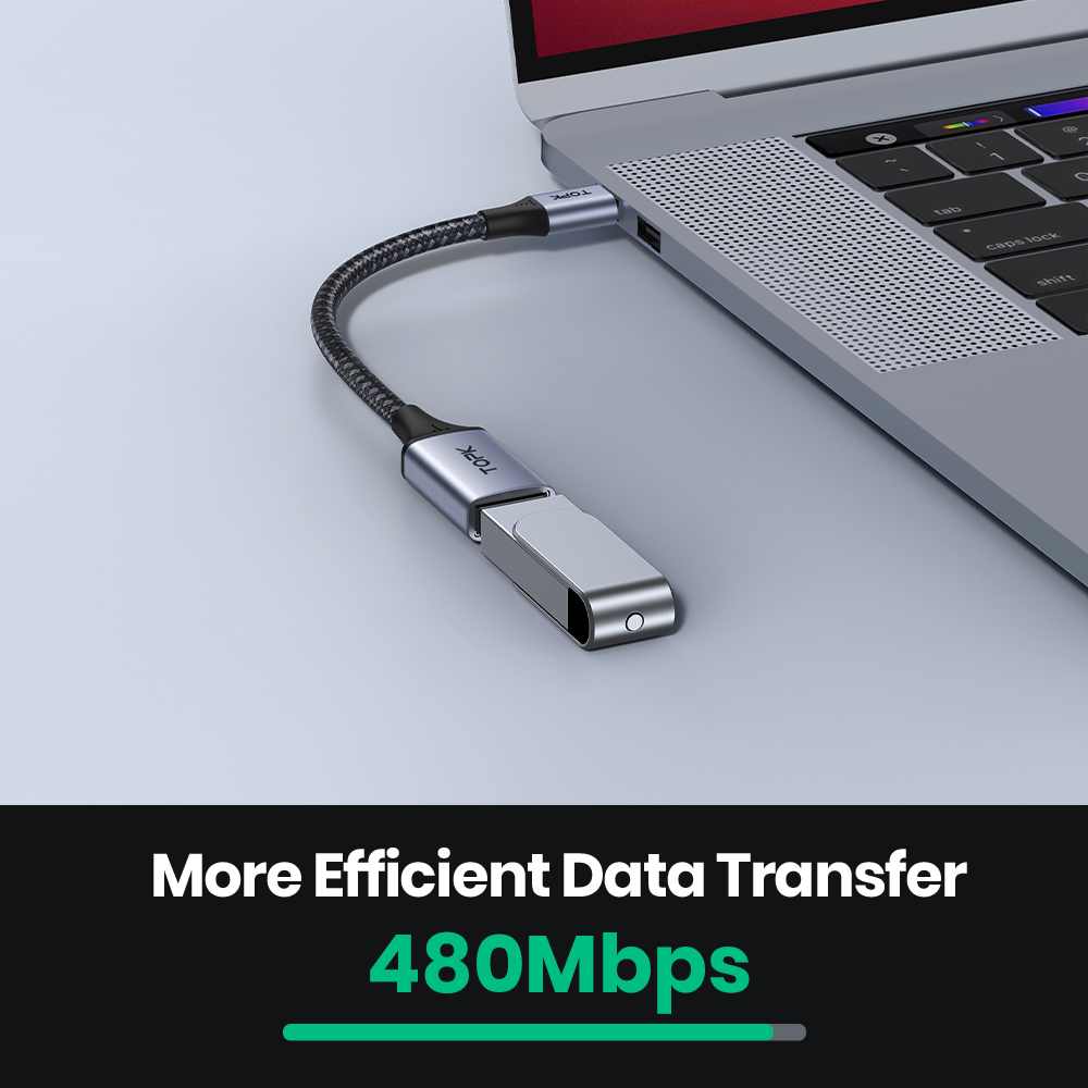 [TOPK A10 USB C per un adattatore OTG Cabo Macho tipo 3.0 2.0 per MacBook Pro Samsung femmina_voghion.com