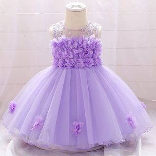 Vestido De Primeiro Aniversário Para Menina Princesa De Renda Bebê Vestidos De Flor Ou Roupas De Casamento Crianças 3-24 Meses