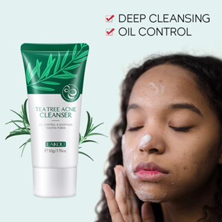LAIKOU Árvore De Chá Limpador De Acne De Controle De Óleo De Limpeza De Poros Blackhead Lavagem Facial 50g