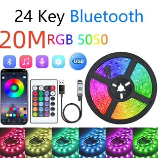 5050 2835 24 Teclas RGB Fita Led Diodo Flexível Luzes De Natal Ao Ar Livre À Prova D'água