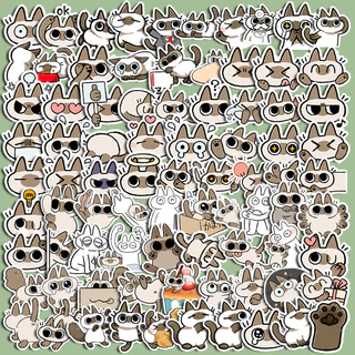 100pcs Adesivos Para Laptop Gato Fofo Garrafas De Água Washi Scrapbooking Suprimentos Escolares Artesanato À Prova D'água Papelaria