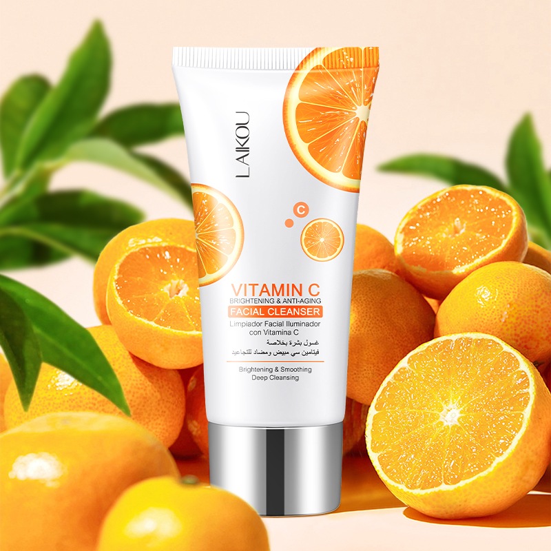 LAIKOU Vitamic C Limpador De Espuma De Limpeza Facial Controle De Óleo De Lavagem Anti-acne Pele Brilhante 40g