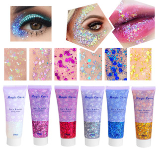 Balança Sereia Gel de Lantejoulas Lantejoulas Face Corpo Lantejoulas Sombra Colorida Polarizada Maquiagem de Palco