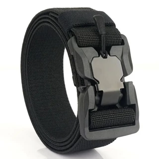 Novotactical Cinto Fivela Magnética De Liberação Rápida Elástico Casual Nylon De Treinamento De Ferramentas Para Calças Masculinas