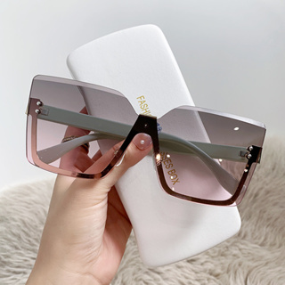 Oversized irregular quadro marca de luxo óculos de sol moda