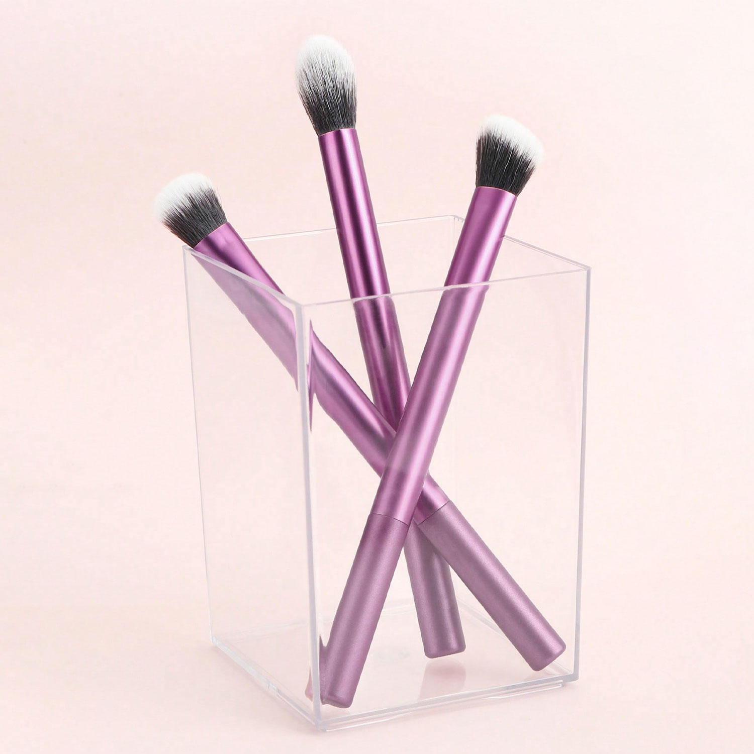 3 Pcs Pincéis de maquiagem roxos