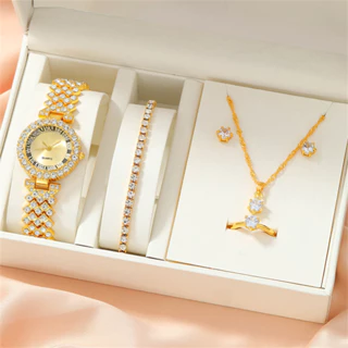 Conjunto de Pulseiras de Relógios de Senhoras Pulseiras de Jóias