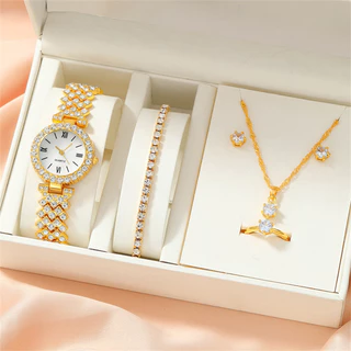 Conjunto de Pulseiras de Relógios de Senhoras Pulseiras de Jóias