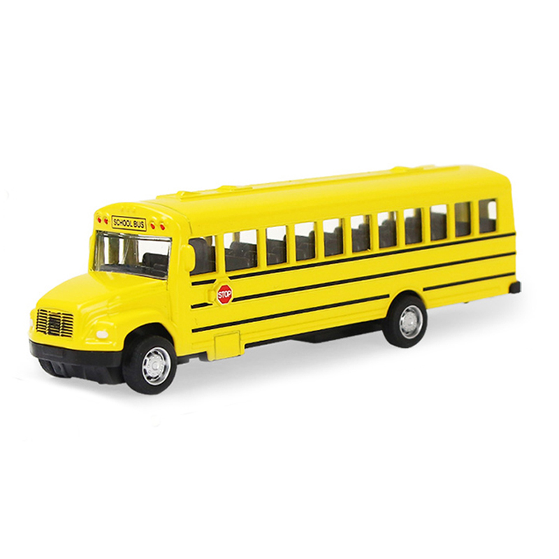 Simula o Liga Pull Back School Bus Car Modelo Ve culo Diecast Toy Gift Para Meninos Brinquedos Educativos Infantis Presentes