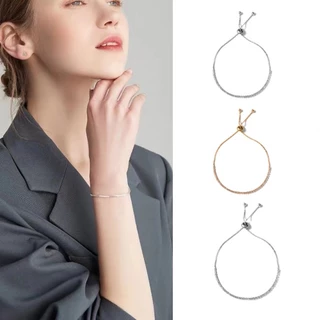 Ahellologirl Moda Simples Pulseira Rhinestone Ajustável Rosa Ouro/Prata Bandas De Encanto Jóias Acessórios Mulher Presente