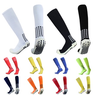[Novos Homens Mulheres Meias De Futebol Long Sports Silicone Non-Slip Grip Football Socks stokin bola panjang