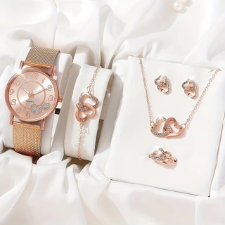 Relógio Original Mulher Rose Gold Ladies Watch Acessórios Conjunto De Para Mulheres Gift Sports Quartz O Natal Aniversário Ano Novo Xmas