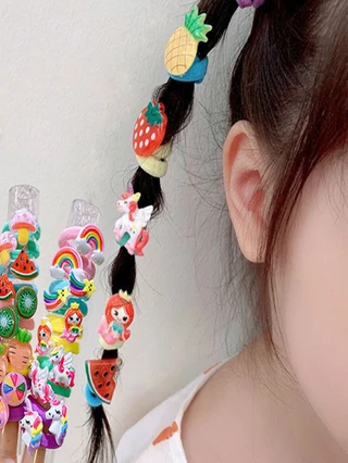 30pcs Lindo desenho animado infantil flor de cabelo