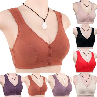 Fivela Frontal Sexy Push-up Sem Fios Soutien Sem Fios Mulher Algodão Macio Mais Roupa Interior
