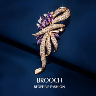 Broche de Cristal ins Unique Suit Accessories Atmospheric Pino Anti-Brilho Diamante Fêmea