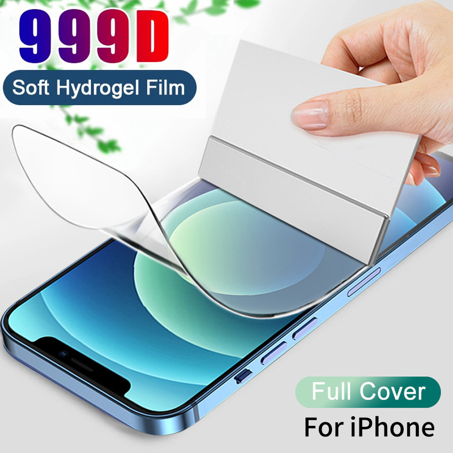 Para iPhone 7 8 SE X XS XR 11 12 13 14 Plus Pro Max Protetor De Tela De Filme De Hidrogel HD De Cobertura Total