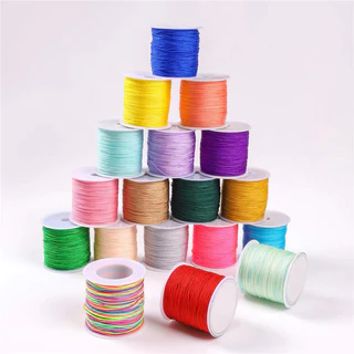 100 Jardas De Fio De jade De 72 # Diâmetro 0,8mm De Poliéster Trançado , Fiação De Nó Chinês , Perfeito Para A Fabricação De Jóias De Bricolagem