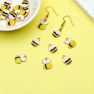 12pcs Bee Honey Pot Jewelry Bijuteria Colar de Bijuteria Pulseira Porta-Chaves Brincos Porta-Chaves Pingente Conjunto de Acessórios para Pintura de Jóias a Óleo