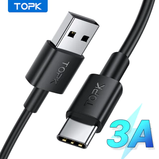 TOPK 1M USB A Para Tipo C Cabo 3A De Dados De Carga Rápida Samsung S9 S21 -
