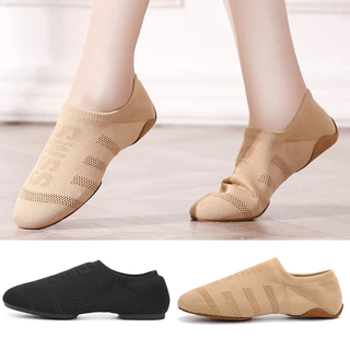 Sapatos De Dança Femininos De Tecelagem De Fundo Macio Professor De Tela Plana Respirável Clássicos Modernos