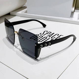 Moda Quadrada Borda cortada Ladies Frameless Sunglasses
