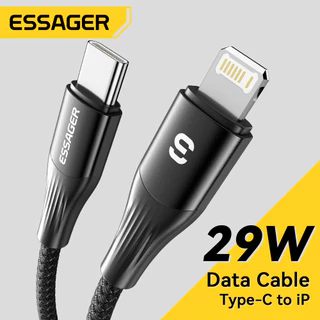 ESSAGER Cabo USB C Para O iPhone 14 13 12 11 pro Max XS 29W PD De Carregamento Rápido Carregador De Macbook iPad