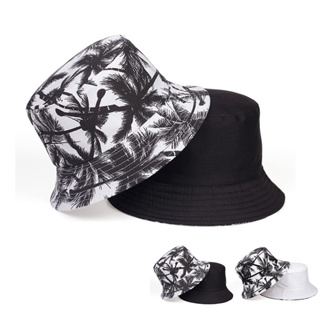 1 Unisex Leaf Print Double-Sided Bucket Hat Chapéu de Dupla Face Protetor Solar Exterior Chapéu Casual Adequado para Homens Mulheres Quatro Estações Festa de Viagem à beira-mar