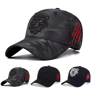 1 Unisex Tiger Head Side Claw Mark Bordado Boné de Basebol Bordado Boné de Basebol Exterior Protetor Solar Ajustável Boné Casual Adequado para Homens Mulheres Quatro Estações Viagem Festa à beira-mar