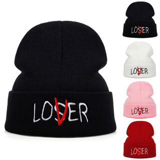 1 Unisexo LOSER Chapéu de malha bordado LOSER Adequado para Homens Mulheres Quatro Estações Festa de Viagem à beira-mar