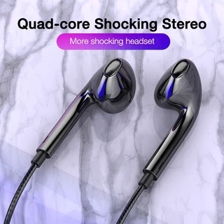 Newmsnr Fone De Ouvido Original Com Microfone Cancelamento De Ruído Portátil De 3.5 Mm Fio Controle De Volume Android