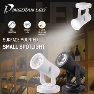 DingDian Mini Holofote LED AC220V 1W 3W RGB Luz Branca Quente