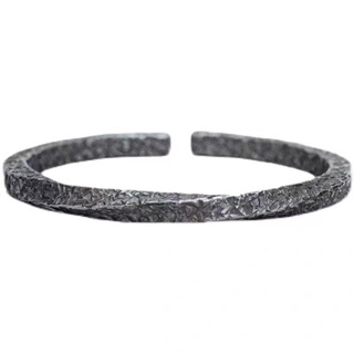 1pc Bracelete Aberta Preta / Retro Colorida para Homens Pulseira Aberta para Homens Pulseira Aberta para Homens Pulseira Aberta para Homens com Anel Mobius Retro