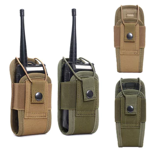 1 PC Tático Molle Rádio Bolsa Cinto Pacote Titular Bolso Portátil Walkie Talkie Coldre Acampamento