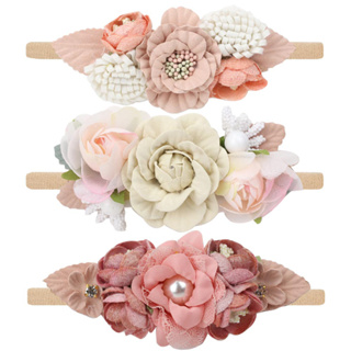 1PC Baby Girl Floral Fita Para Menina Elástica Cabelo Infantil Nylon Flower Banda Recém-Nascido Acessórios Toddler