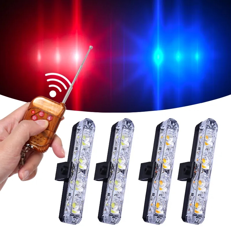 Luces Estroboscópicas LED Recargables – Pack De 4 Con Mando A Distancia, 8 Colores Y Modos De Flash, Impermeables, Ideales Para Drones Y Conducción Nocturna