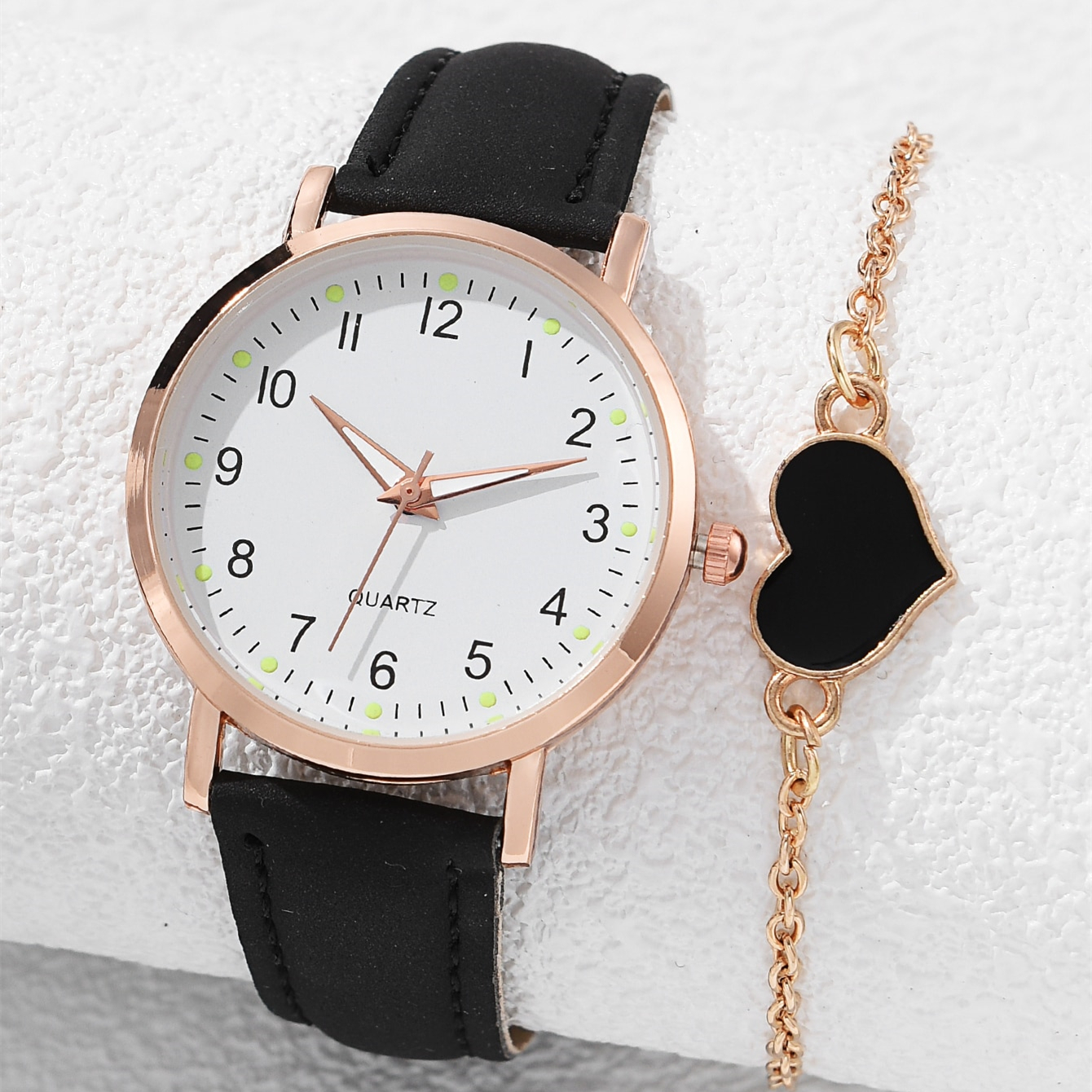 Moda Mulher Relógio Cinto Estudantil Glow Quartzo - Escorrega o Preço