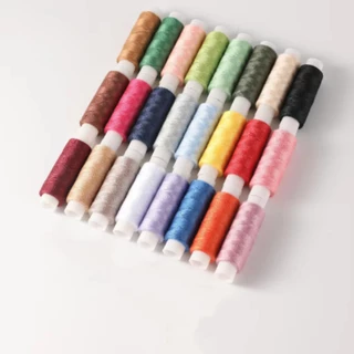 Casa 24 cores linha de costura conjunto de linha de bordado 40/2 linha fina linha de bordado doméstico diy