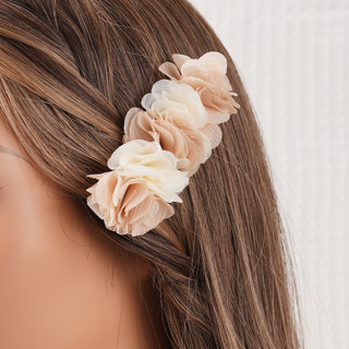 1 Clip de Cabelo Fofo Estilo Florestal de Tecido para Senhoras, Festa, Desgaste Diário