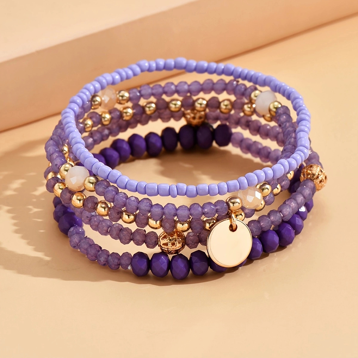 5PCS Novo Conjunto De Pulseiras Femininas Estilo Boêmio Para Mulheres Jóias Envio De Presentes