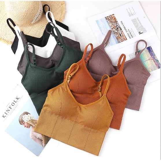 Soutien Feminino de Yoga Esportiva Sem Fio Lindo Costas Sexy Feminino