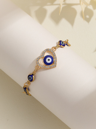 1 Peça de Moda Criativa Bracelete de Diamante de Olho Mágico do Coração do Amor