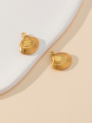 2 Pingentes de Ouro / Prata Pingentes de Concha Oca Não Fácil de Desbotar Bijuteria Acessórios de Moda Colar Pulseira Pulseira Pingente Decorações High-End Presentes para Feriados Bijuteria Artesanal