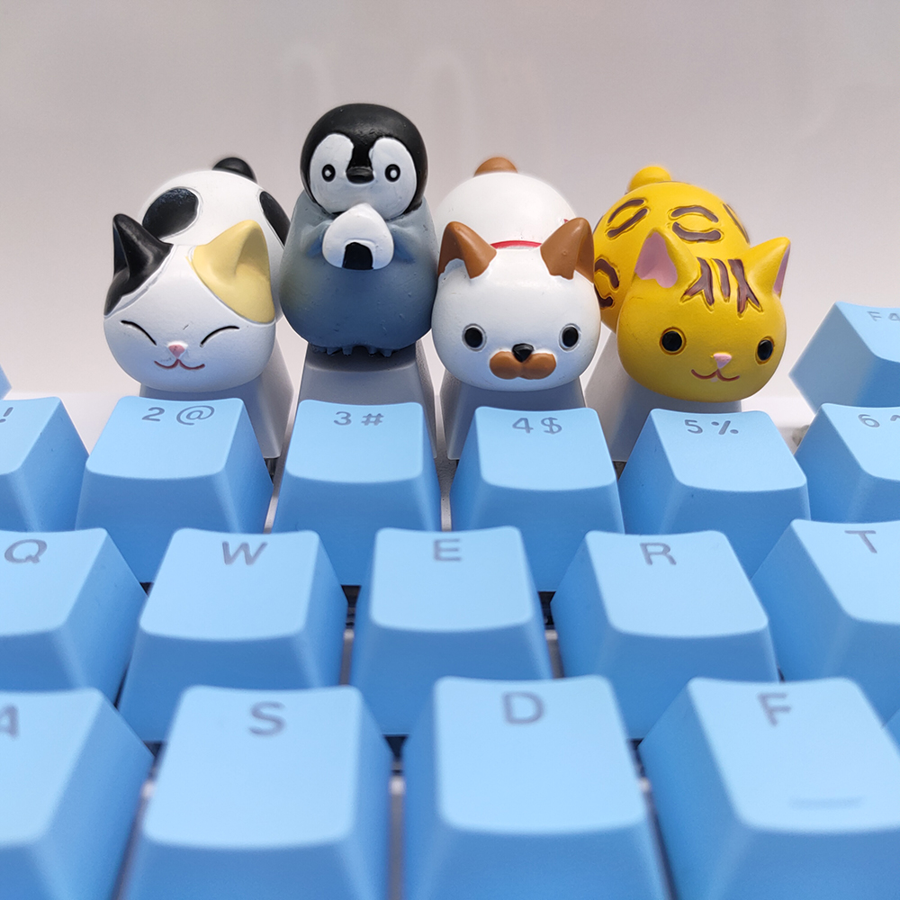 1PC Cute Cat Anime Keycaps Gato Fofo Chaveiros Mecânicos De Jogo Acessórios Para Chaveiro Mx Switch Cherry Personalizados PBT Kawaii ESC Diy Keycap