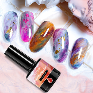 8ml De Esmalte De Unha De Gel Florido Transparente-UV LED Soak Off , Efeito Spreading , Desenhos De Mármore , Perfeito Para Bricolage Primavera Verão Flor De Aquarela Mágica Do Dia Das Mães